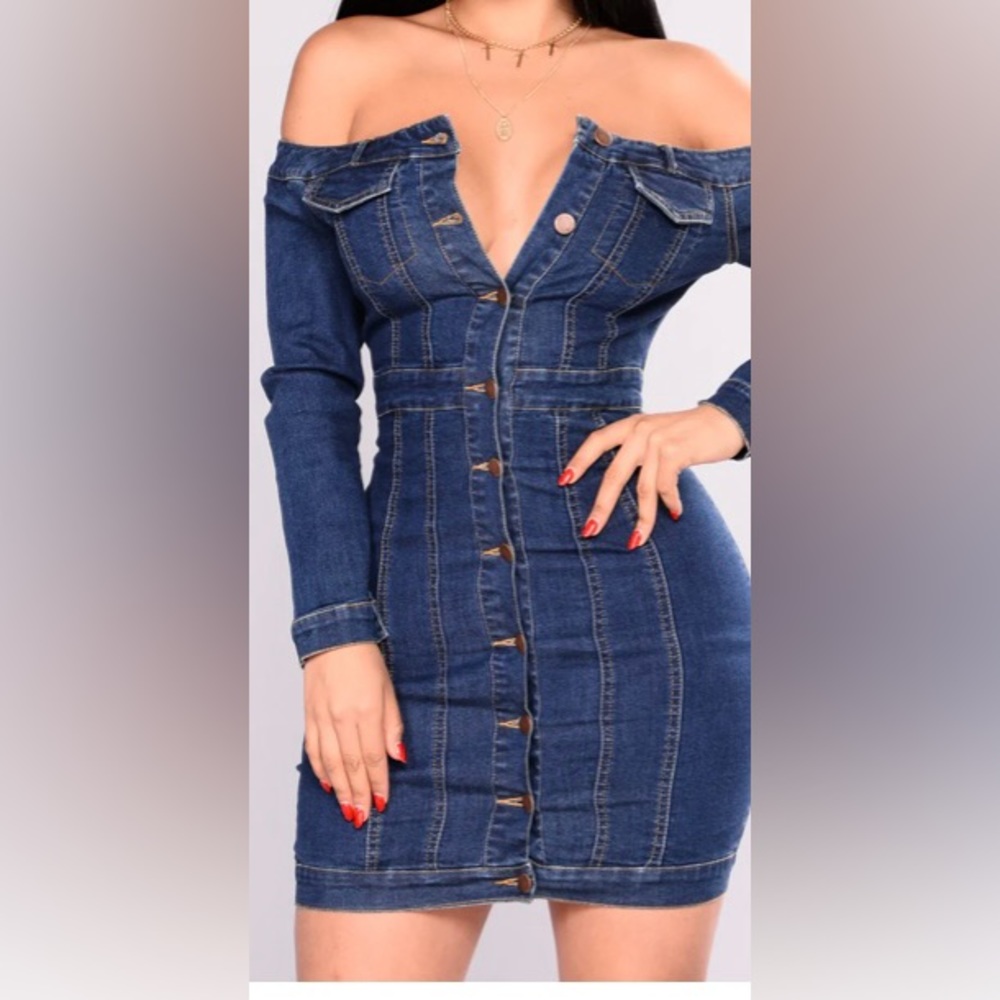 DENIM DRESS MEDIUM WASH